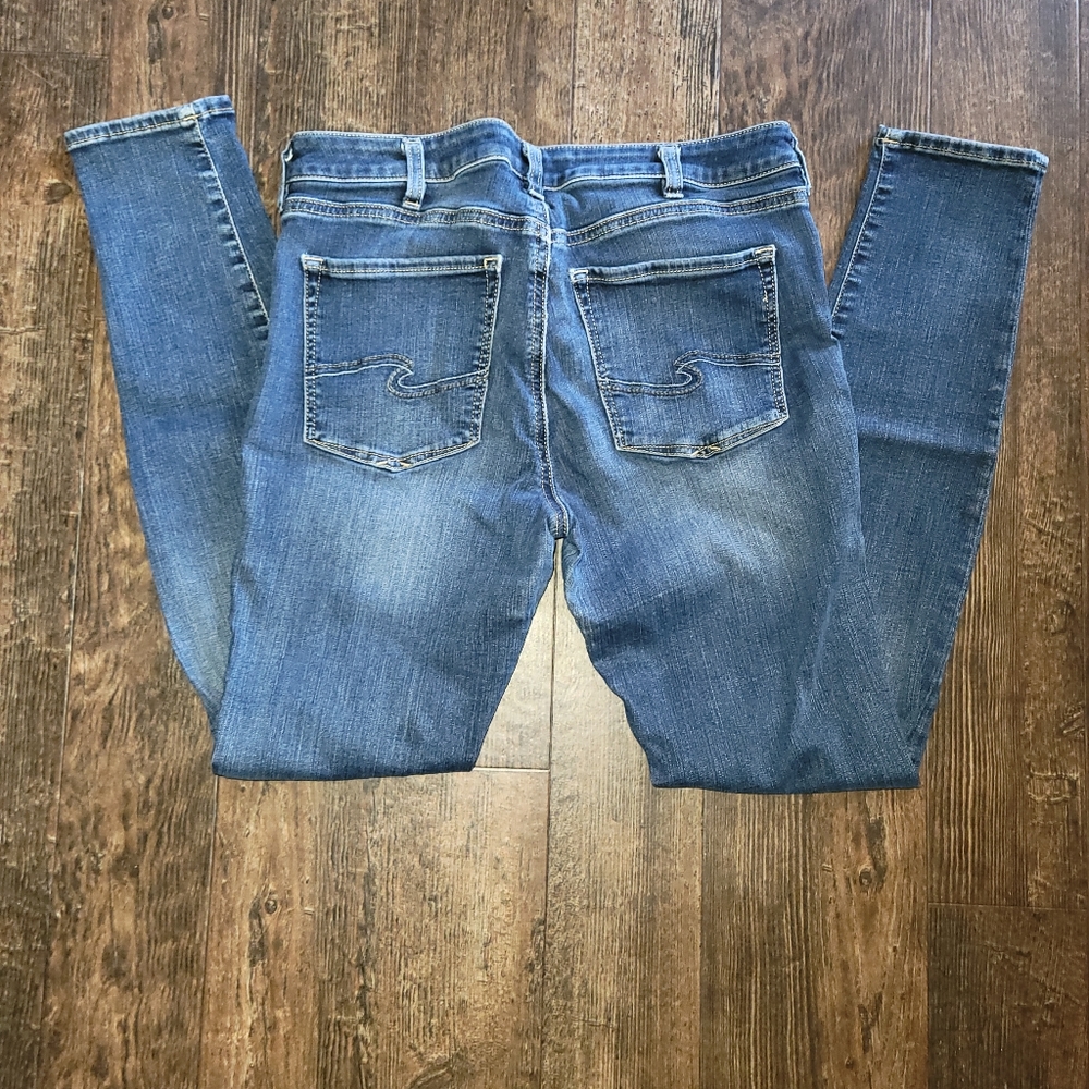 Silver Skinny Jeans